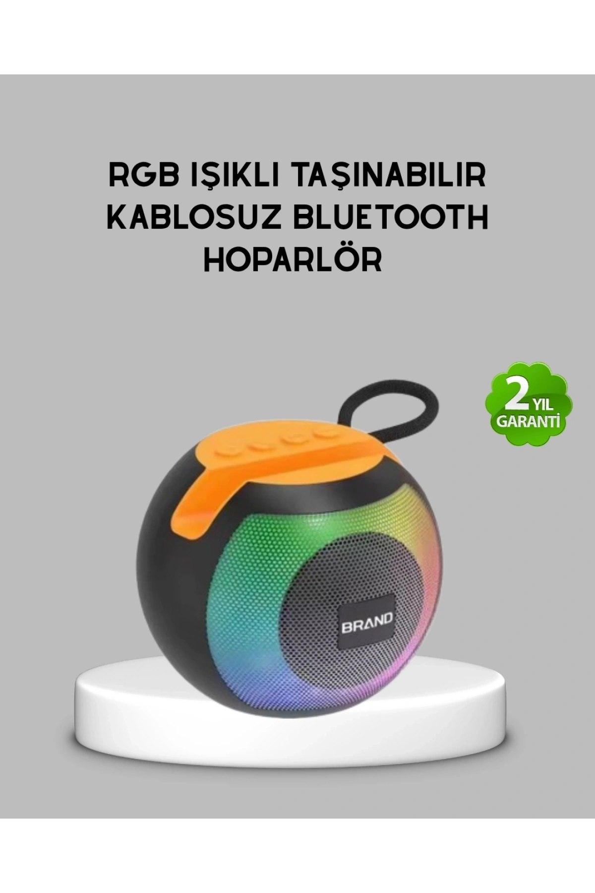 Bluetooth 5.0 Hoparlör – RGB Işıklı, Güçlü Bas ve 360° Surround Ses
