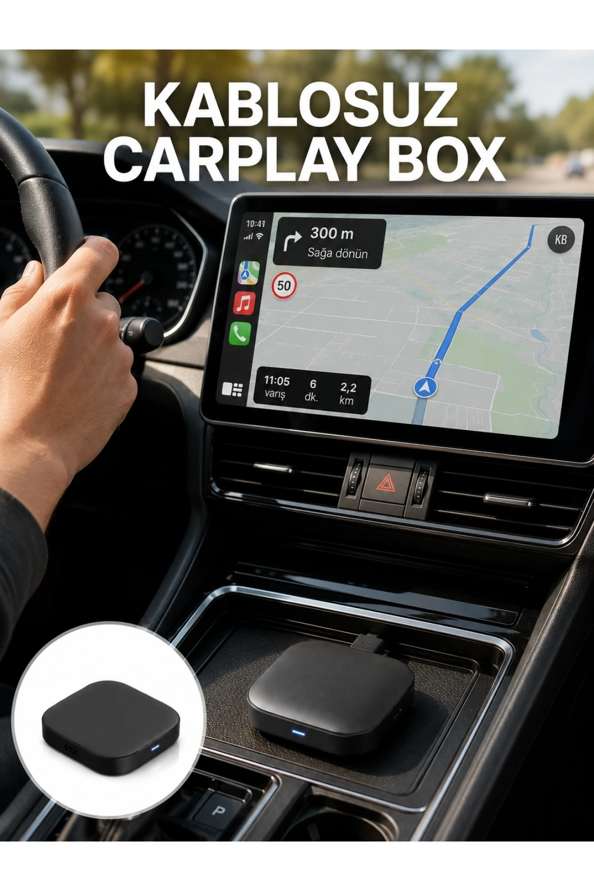 Bluetooth 5.0 Kablosuz Android Auto Araç İçi Adaptör