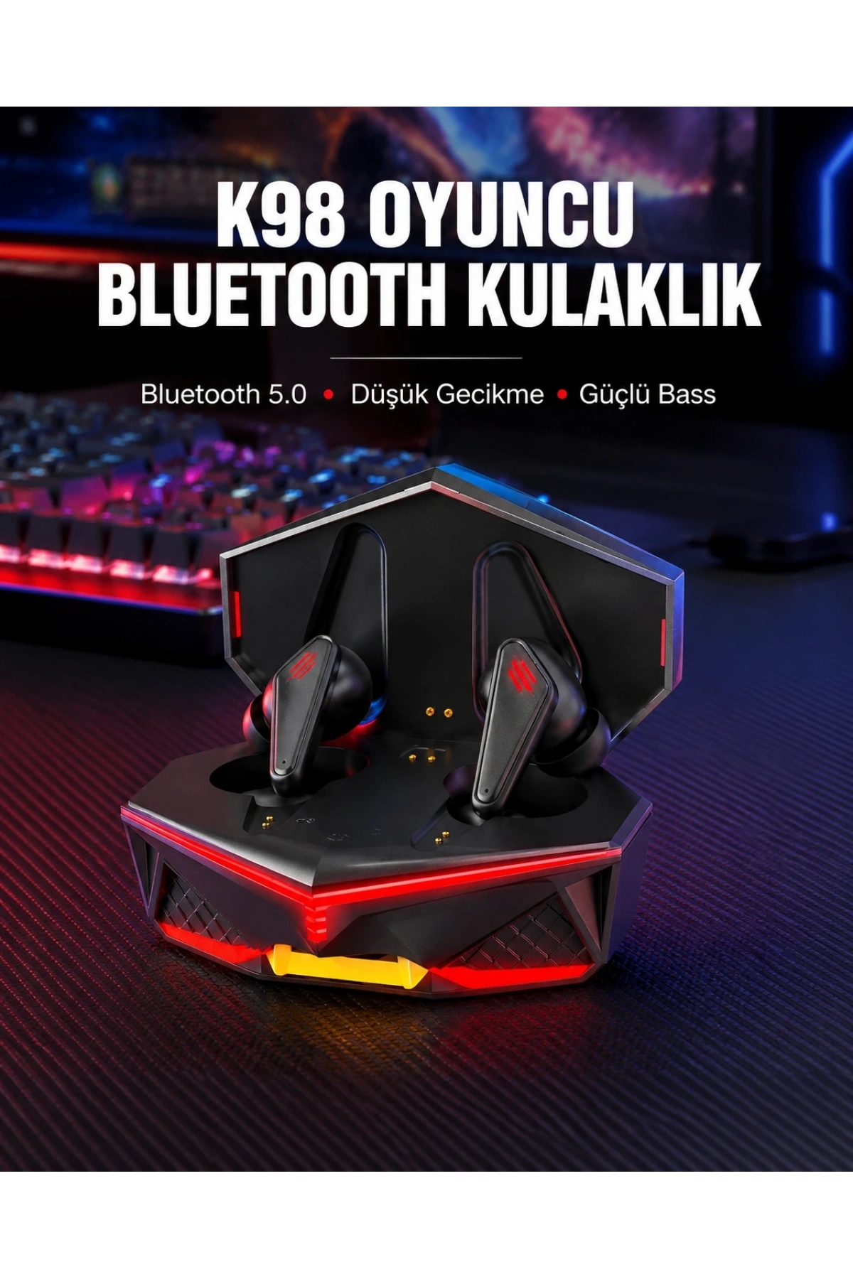 Bluetooth 5.0 Kablosuz Kulaklık Suya Dayanıklı Yeni Nesil
