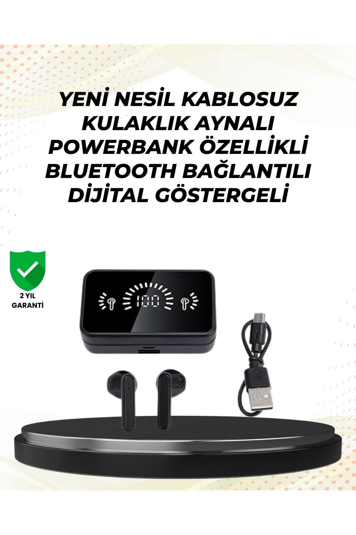 Bluetooth 5.1 Destekli  bluetooth kulaklık – ANC ve Stereo Sesli
