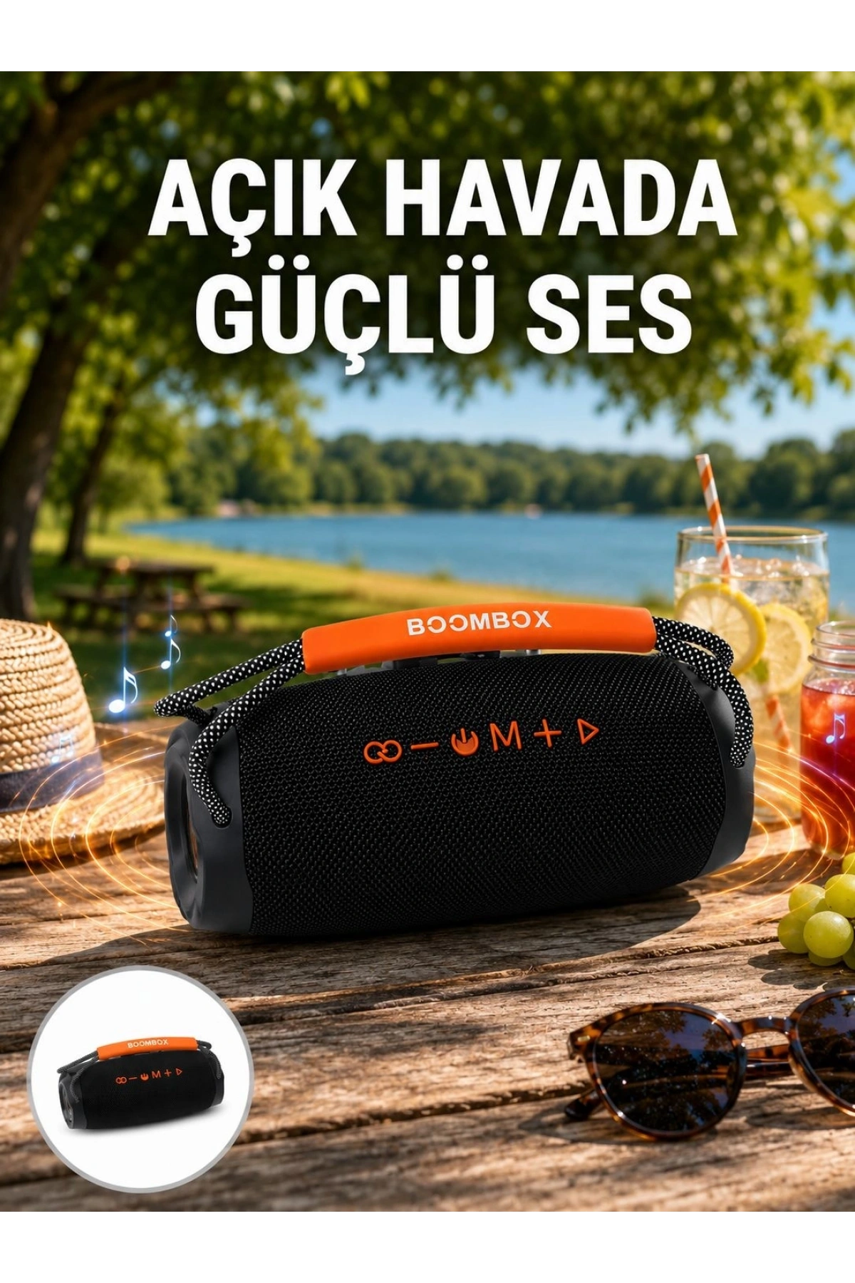 Bluetooth 5.1 Kablosuz Hoparlör Derin Bas RGB Işıklı