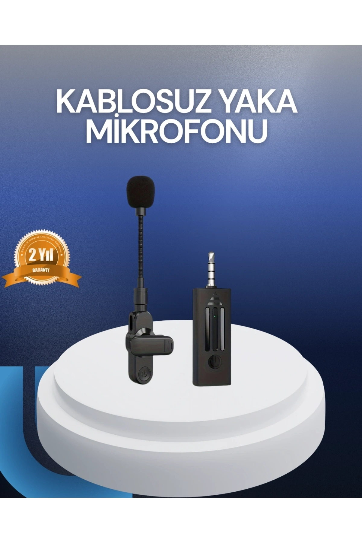 Bluetooth 5.2 Kablosuz Mikrofon – 360° Ses Algılama, Gürültü Engelleme, 4 Saat Çalışma