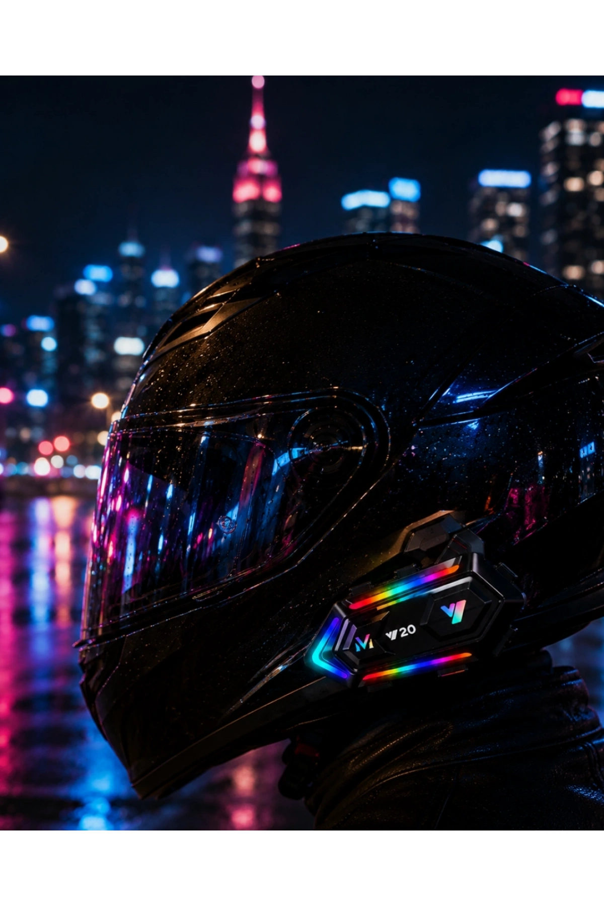 Bluetooth 5.3 Motosiklet Kask Intercom Gürültü Engelleyici Su Geçirmez Kulaklık