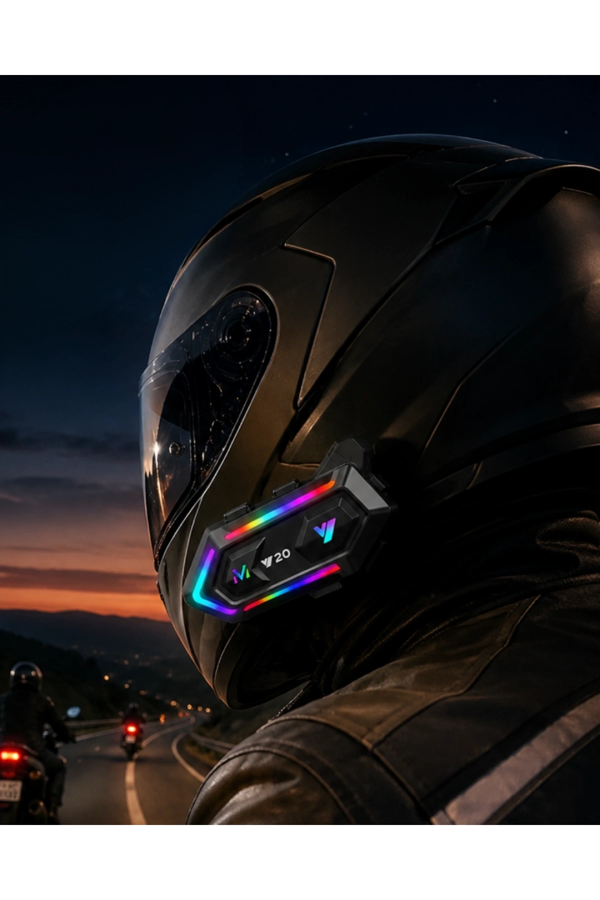Bluetooth 5.3 Motosiklet Kask Intercom Kulaklık 1000 Metre Bağlantı