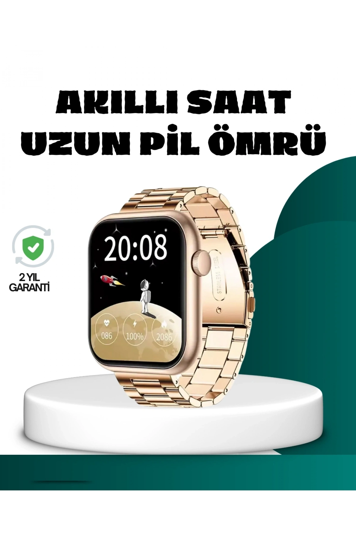 Bluetooth Arama Özellikli Akıllı Saat Uzun Pil Ömürlü