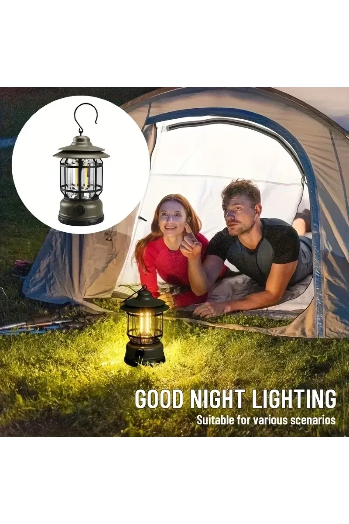 Bluetooth Hoparlör Özellikli Dimerli Led Kamp Lambası Hs66 (5047)