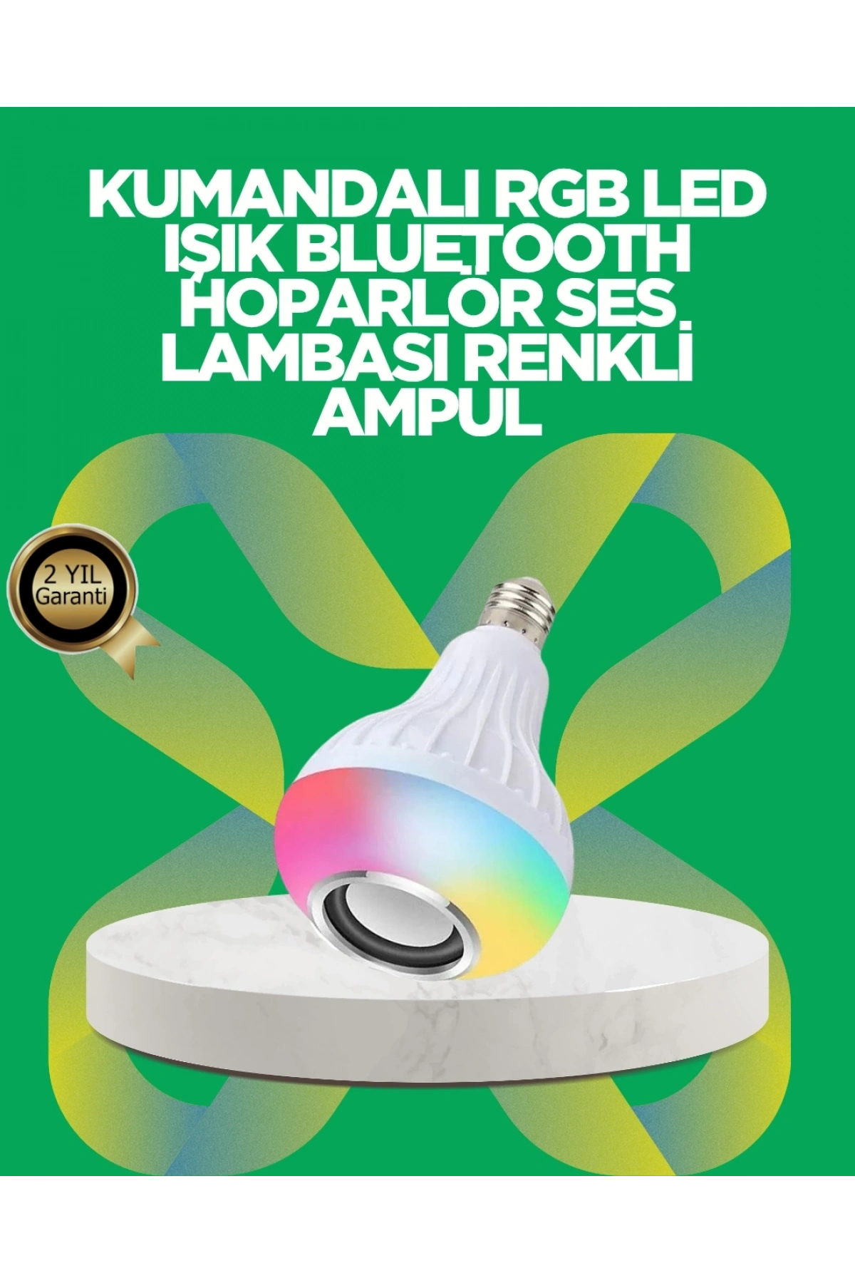 Bluetooth Hoparlörlü LED Ampul – 12W Enerji Tasarruflu
