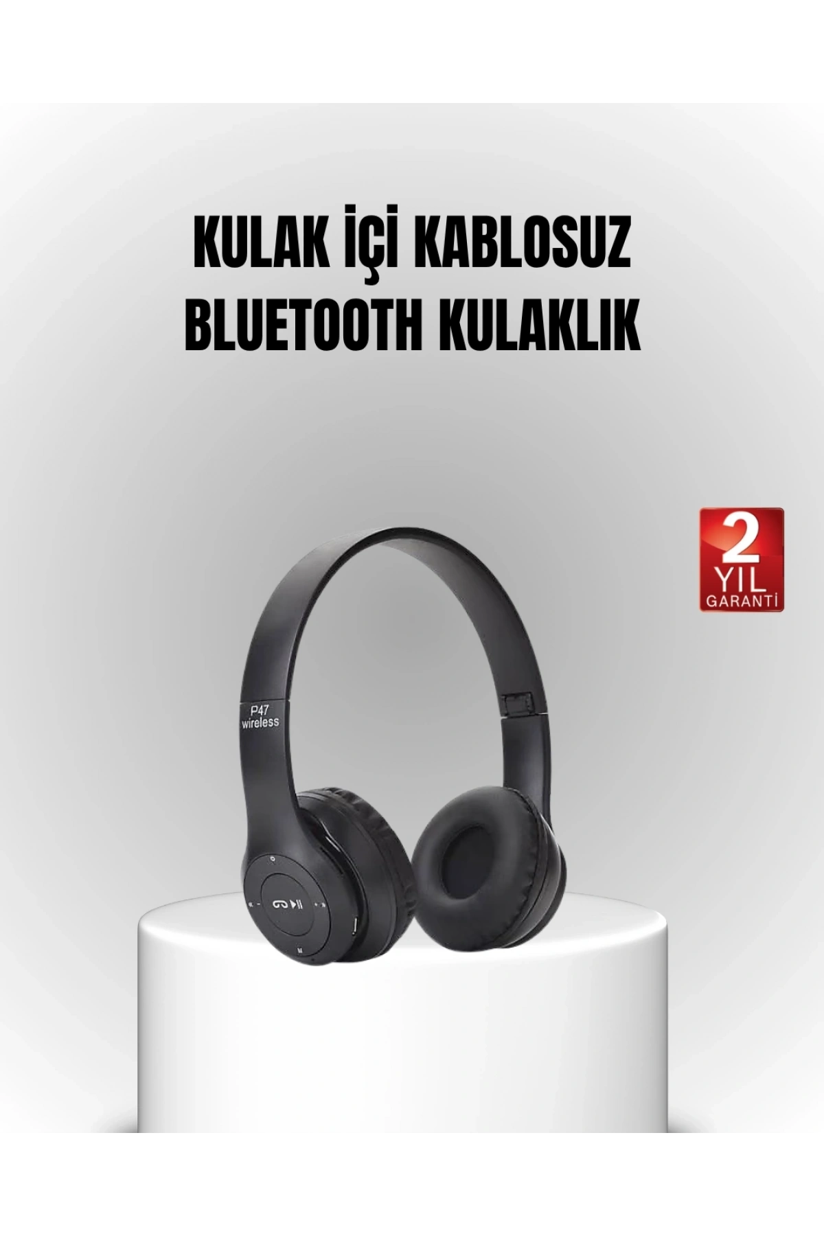 Bluetooth Kablosuz Kulaklık – Extra Bass, TF Kart, Mikrofonlu, Ayarlanabilir Ergonomik Tasarım