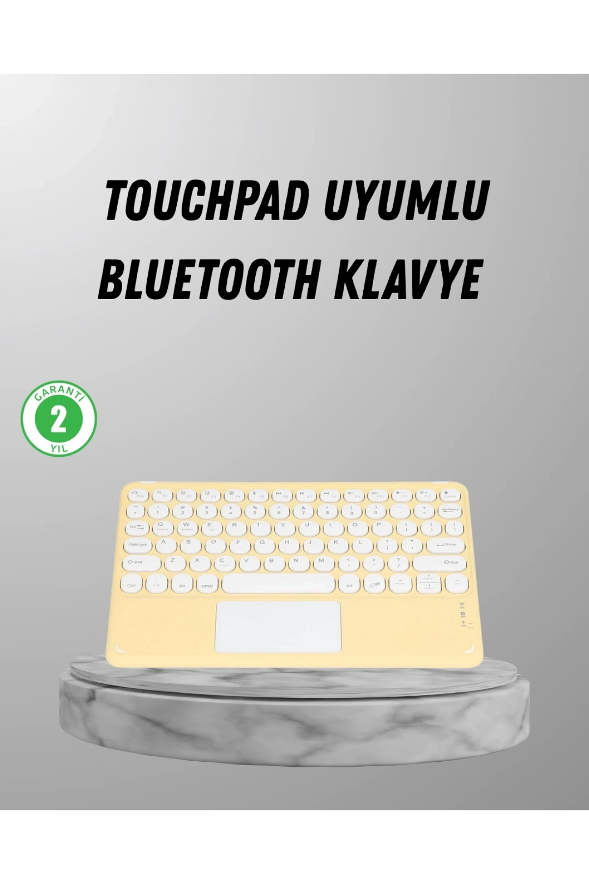 Bluetooth Klavye – Kablosuz, Sessiz Tuşlu, Android iOS Windows Uyumlu, Kompakt Taşınabilir Tasarım
