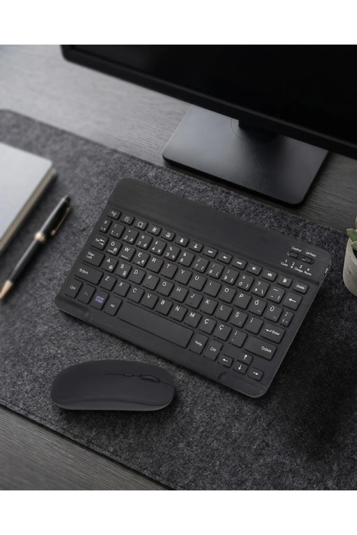 Bluetooth Klavye Mouse Seti Taşınabilir Wireless Bilgisayar Aksesuarı