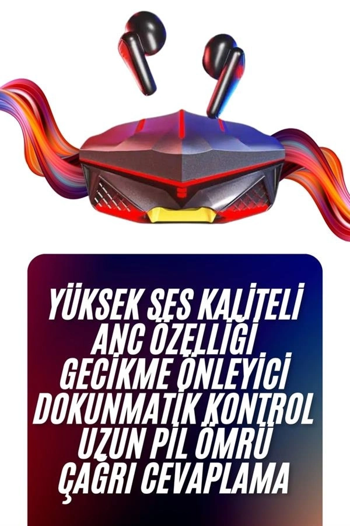 Bluetooth Kulaklık HD Ses Kaliteli Işıklı Metal Kasa Ios Android Uyumlu Mikrofonlu