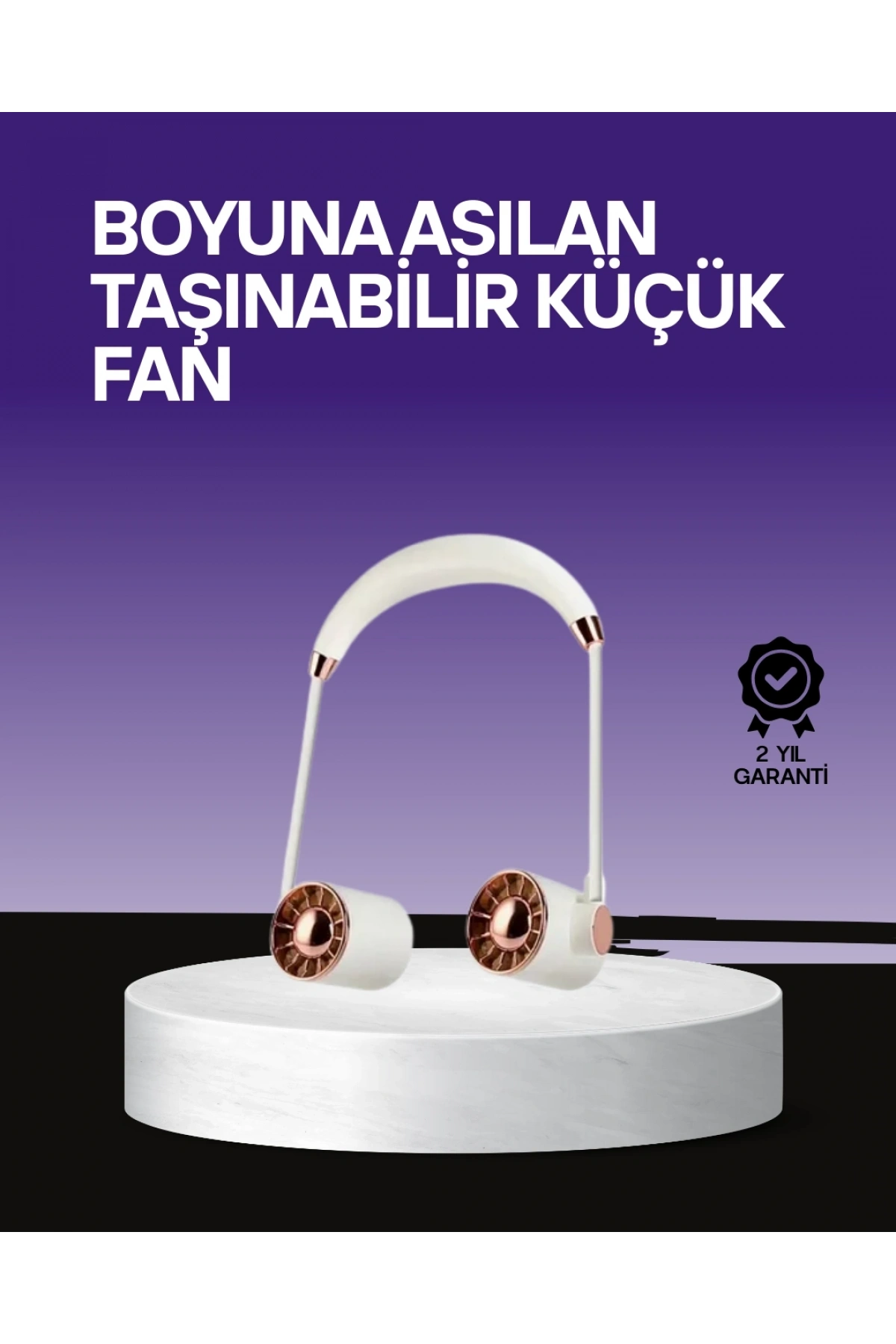 Boyun Askılı Katlanabilir Fan 1000 mAh USB Şarjlı Taşınabilir