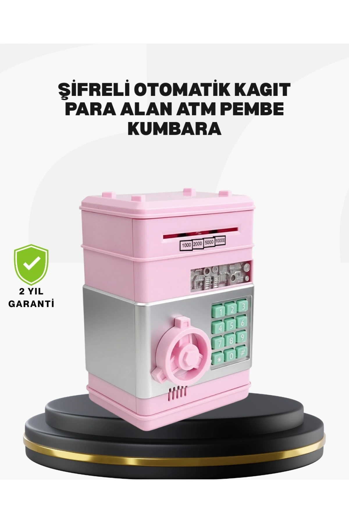 Büyük Hazneli Şifreli Para Tasarruf Kumbarası