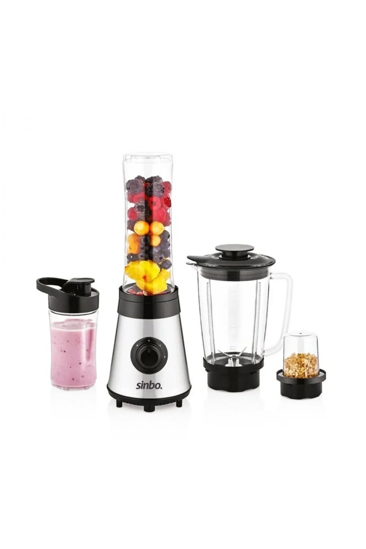 BUZ KIRICI - KAHVE ÖĞÜTÜCÜ HAZNELİ - ŞİŞELİ ÇOK AMAÇLI SMOOTHIE BLENDER 800ML - 500W SHB-3190 (5047)