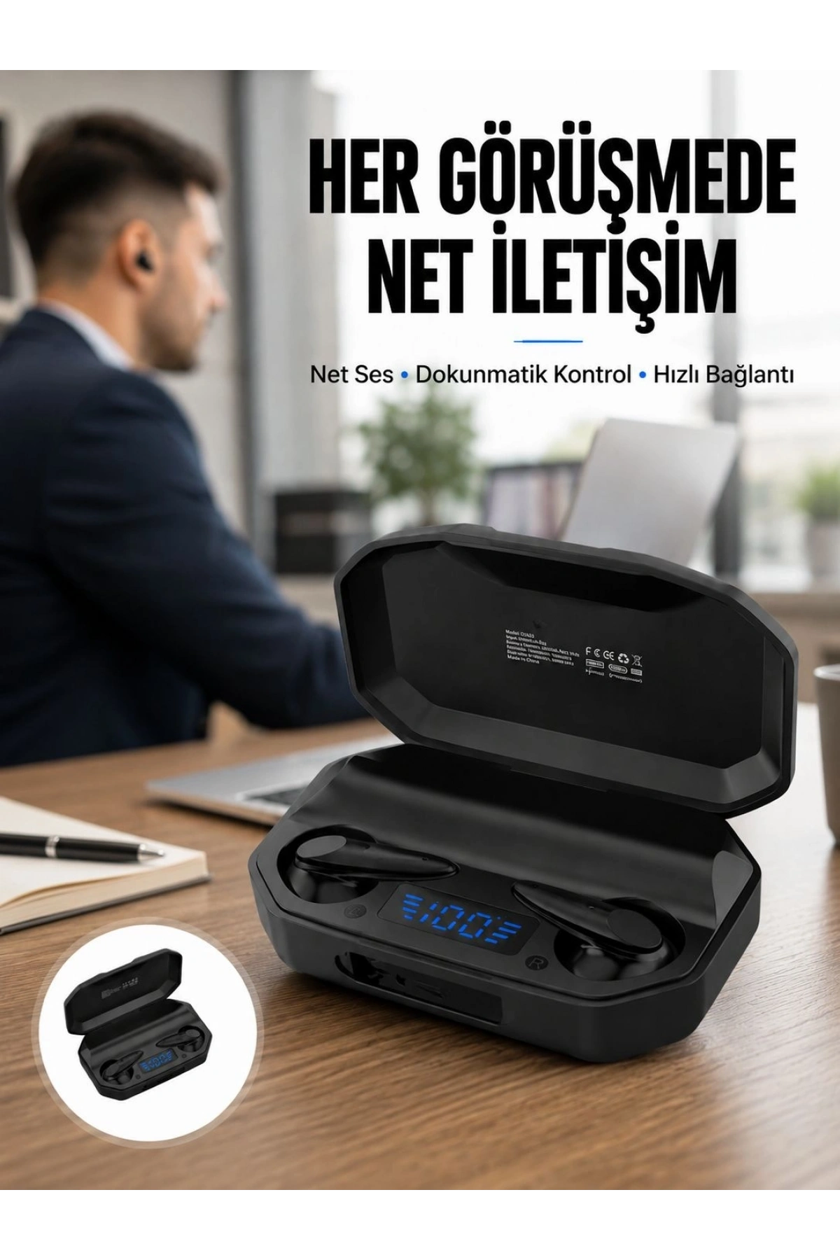 Çağrı Cevaplayabilen Akıllı Saat 5.2 Bluetooth Bağlantılı  Kulaklık Yeni Nesil