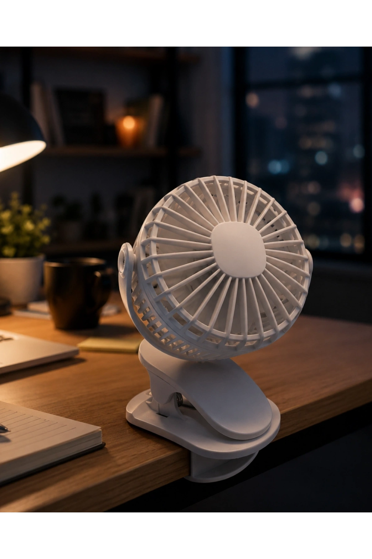 Çalışma Masası ve Yatak Başlığı İçin Klipsli Mini Fan