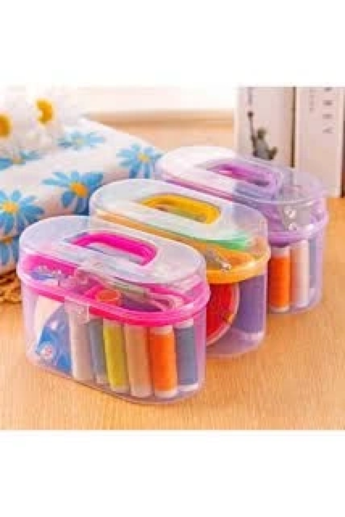 ÇANTALI DİKİŞ ÇEYİZ SETİ İPLİK - İĞNE - MAKAS- MEZURA (5047)