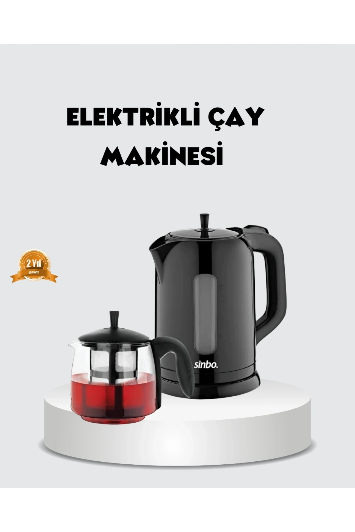 Çaycı Cam Demlikli 1800W Güçlü ve Sıcak Tutmalı Elektrikli Çay Makinesi