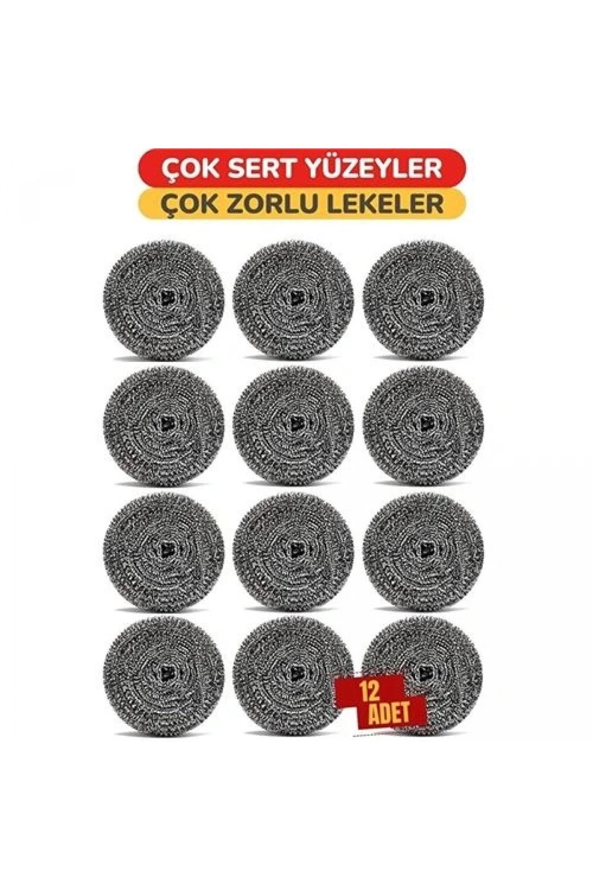 Çelik Bulaşık Ovalama Teli 12 Adet