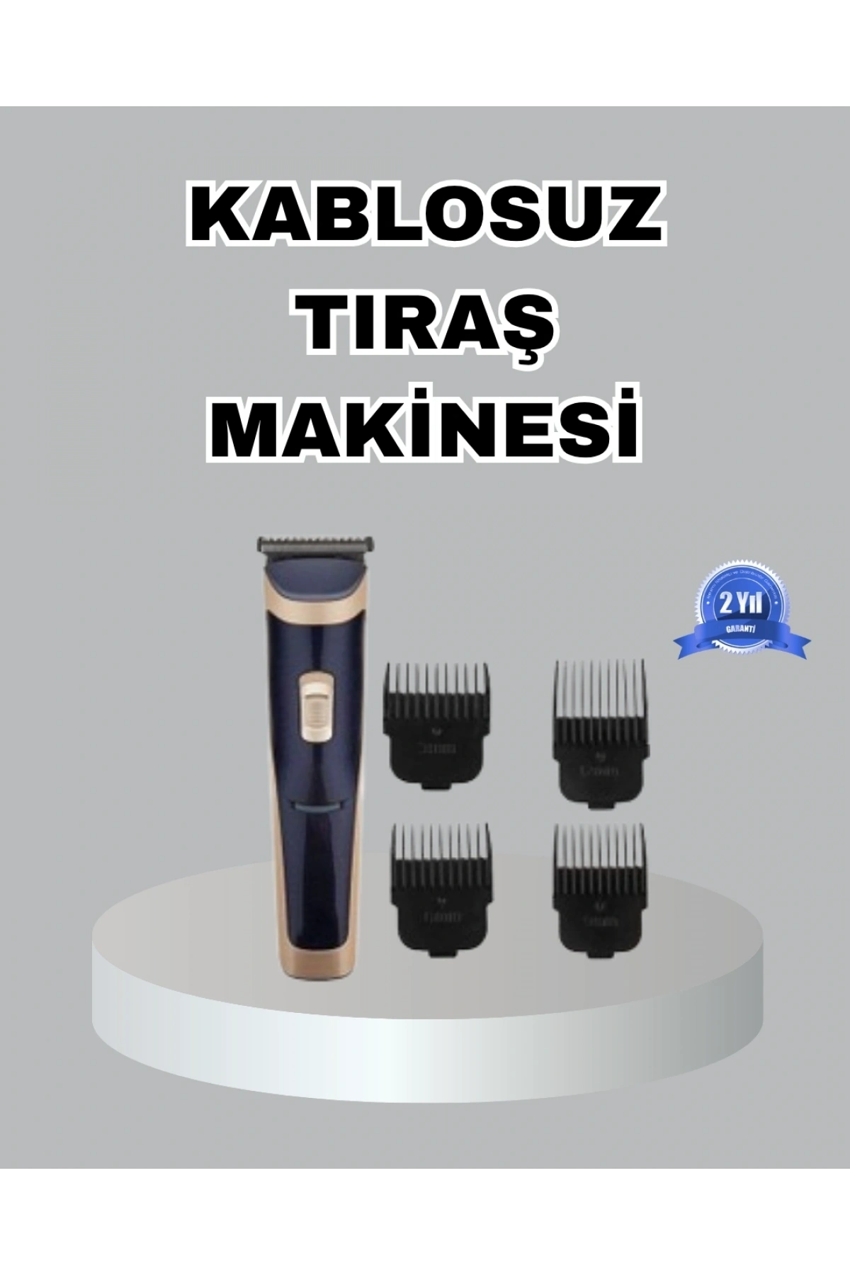 Çelik lı Unisex Şarjlı Tıraş Makinesi – Sessiz Motor, Kablosuz ve Ayarlanabilir