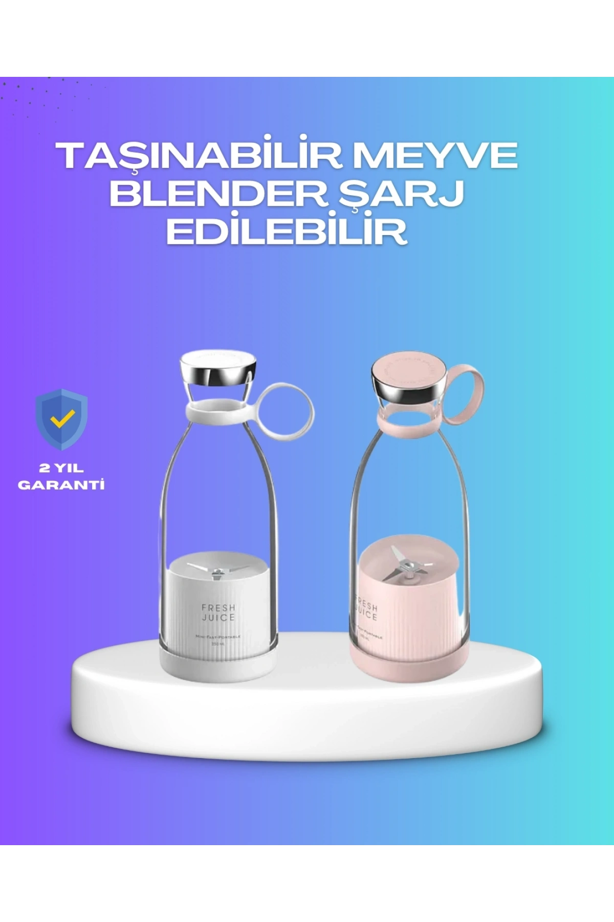 Çevre Dostu Cam Gövdeli Kablosuz Smoothie Blender
