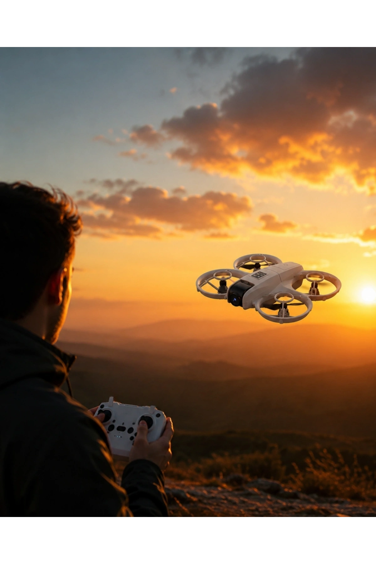 Çift Bataryalı Kameralı Mini Drone Işıklı Akıllı Uçuş Sistemi