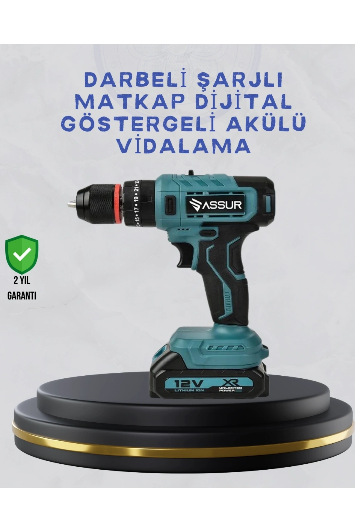 Çift Bataryalı Şarjlı Matkap Dijital Ekranlı Set