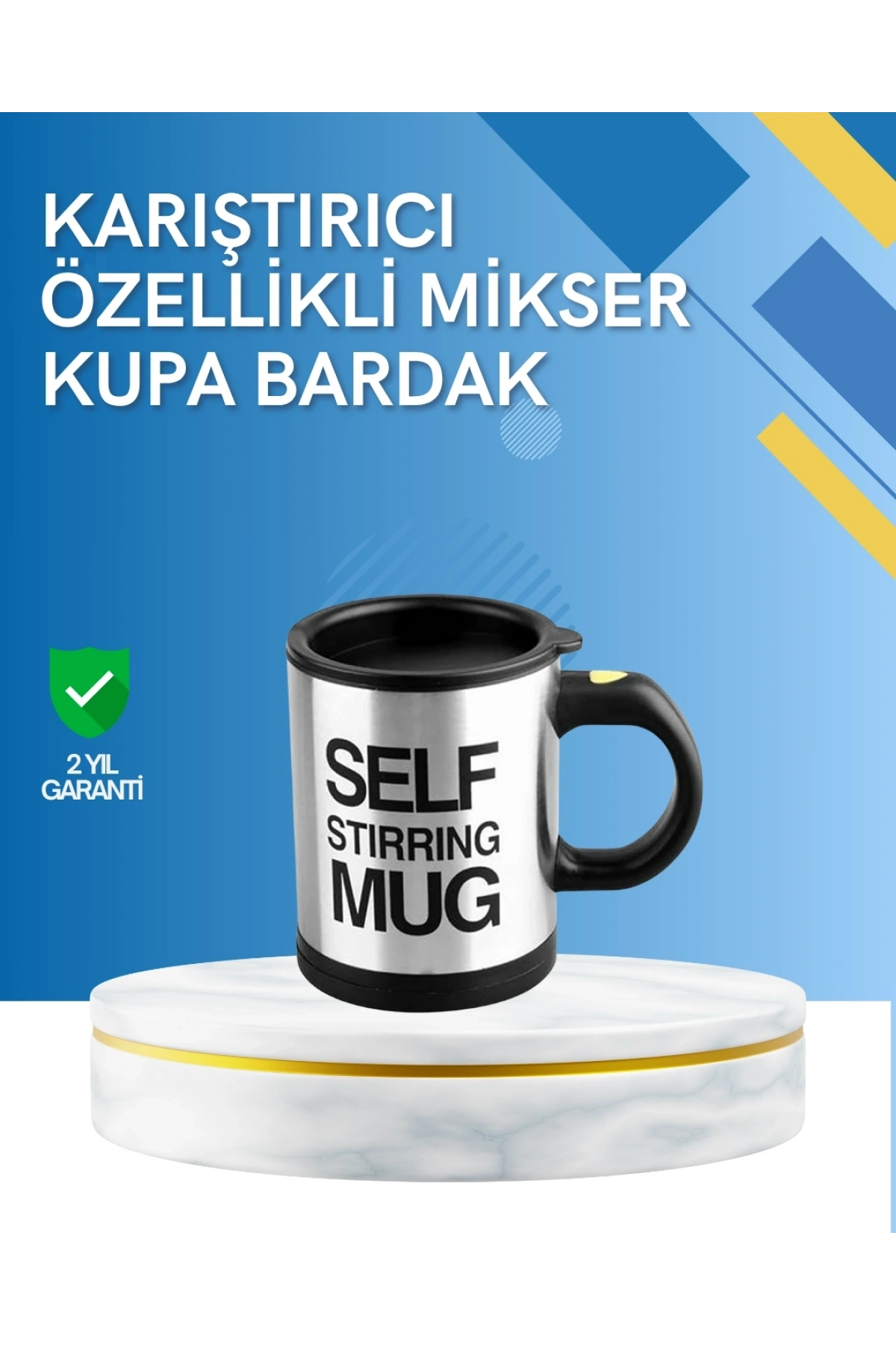 Çift Katmanlı Termos Özellikli Karıştırma Motorlu Kupa