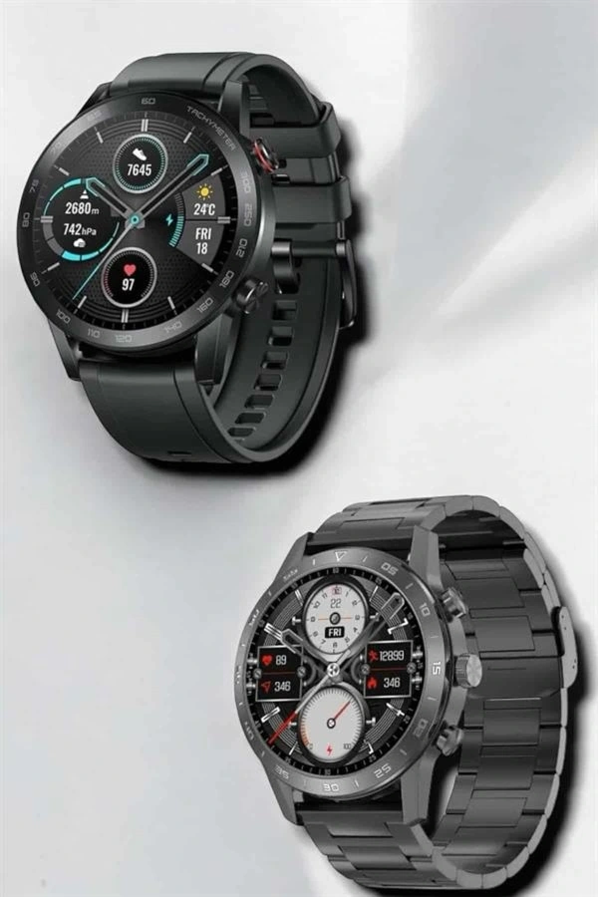 Çift Kordonlu Yüksek Çözünürlüklü Akıllı Saat Uyku İzleyici & Spor Modları