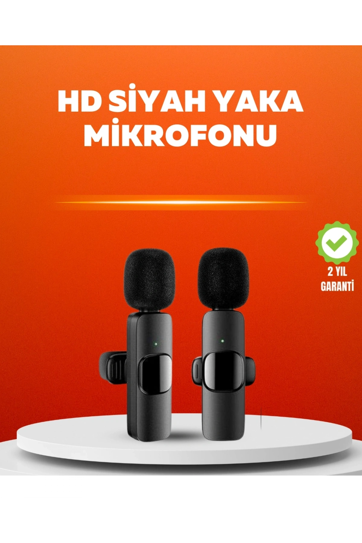 Çift Mikrofonlu Kablosuz Kayıt Seti iPhone Uyumlu Mini Mikrofon