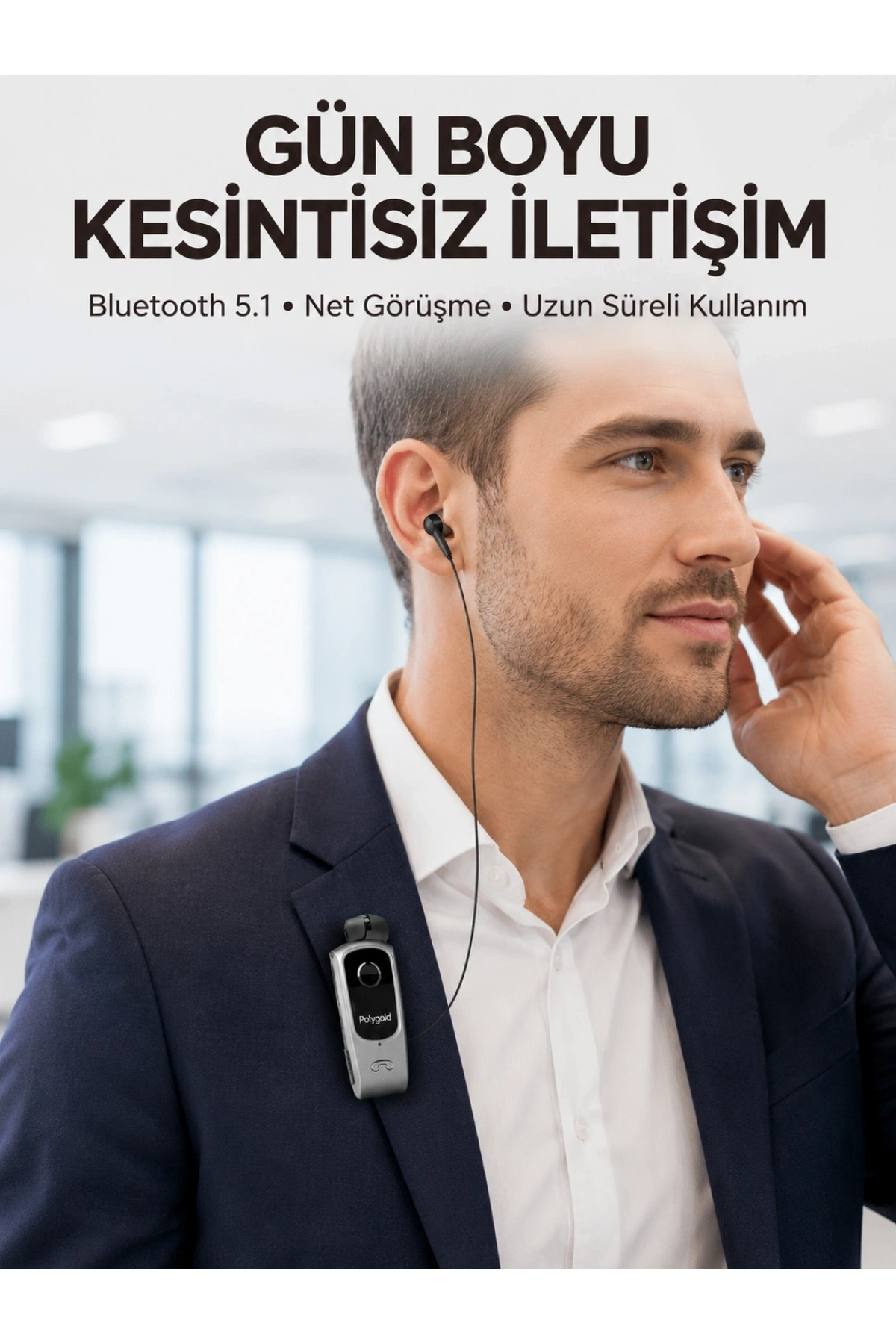 Çift Telefon Bağlantılı Eller Serbest Bluetooth Kulaklık