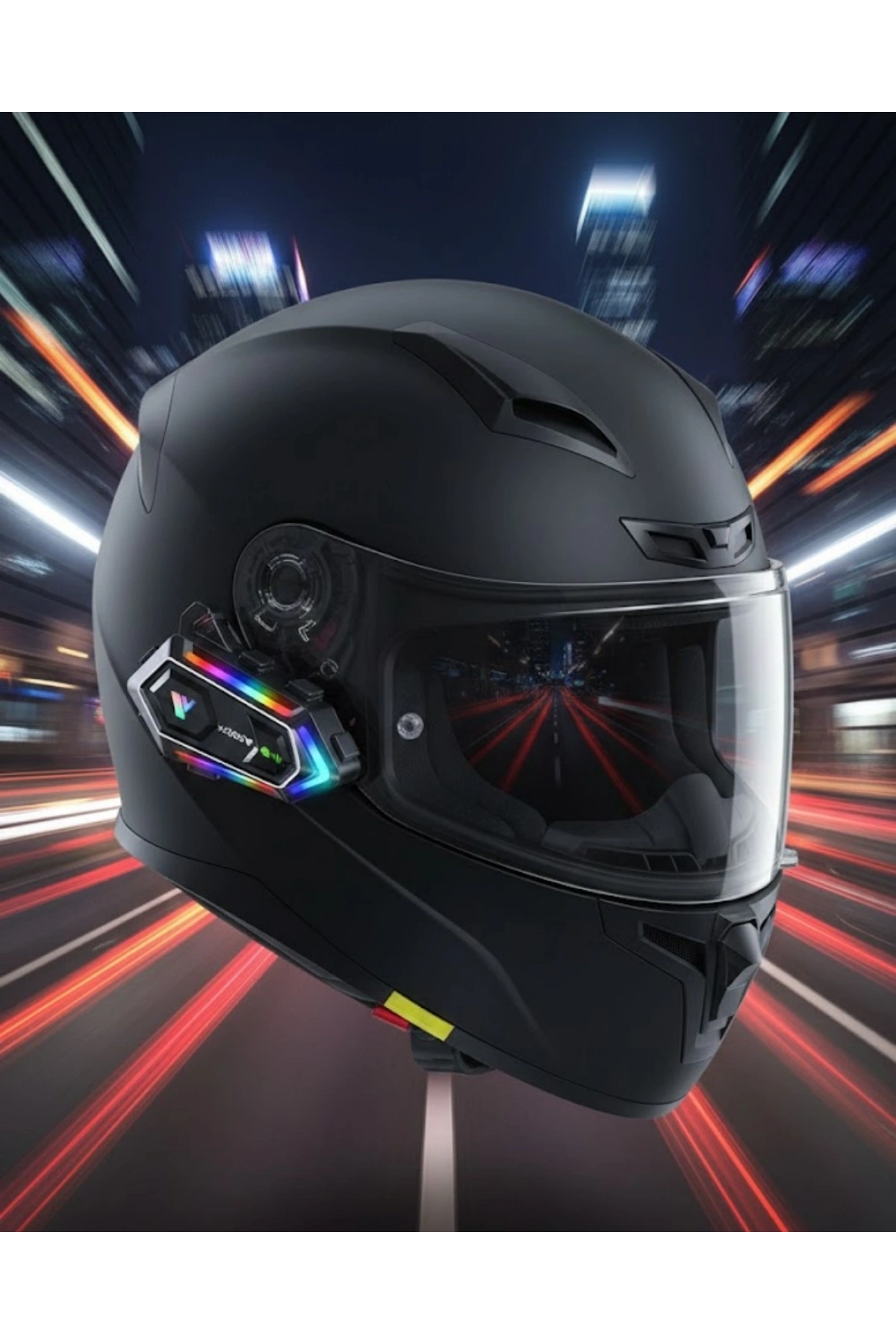 Çift Telefon Destekli Motosiklet Kask Bluetooth Kulaklık