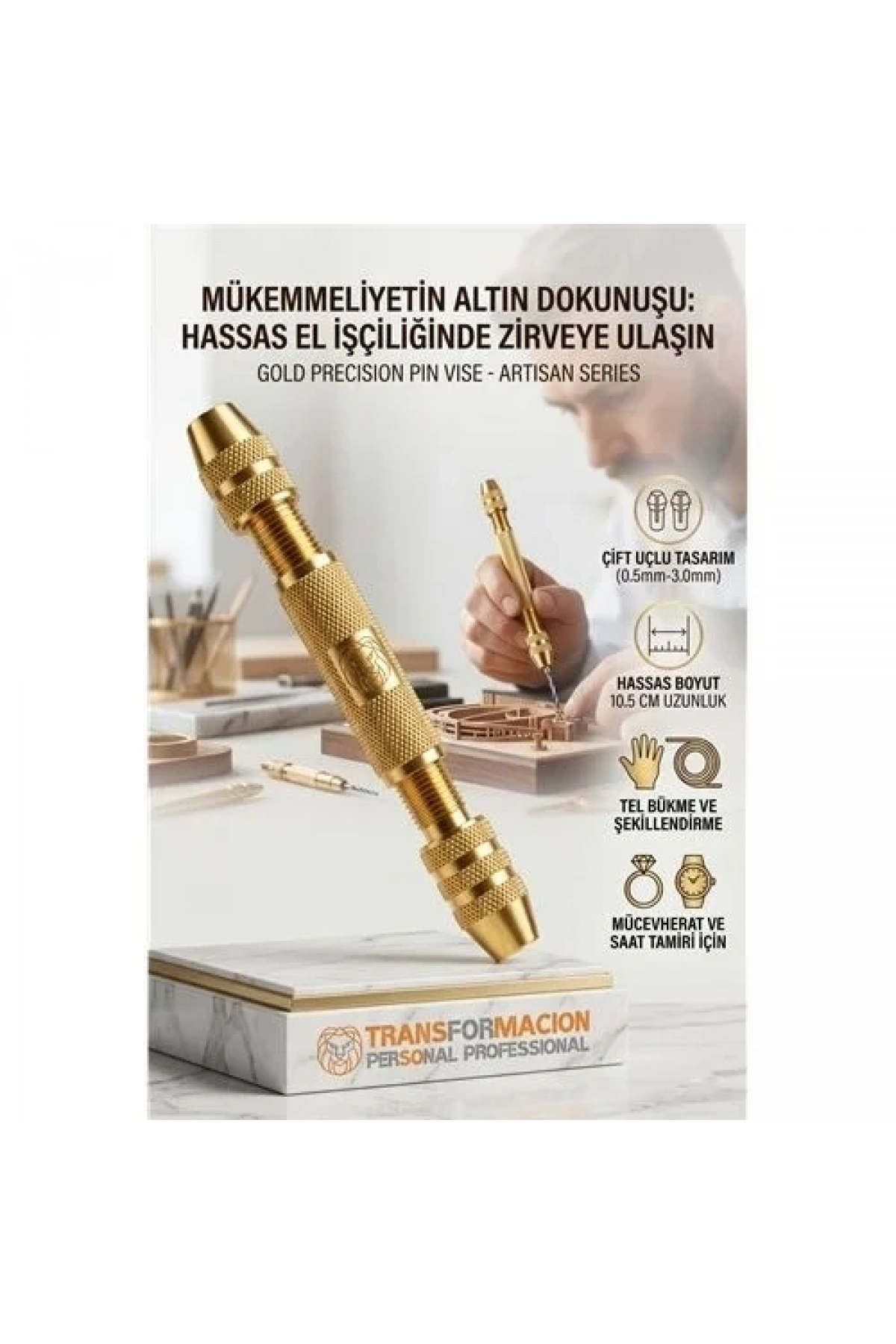 Çift Uçlu Mini El Matkabı - Hassas El Matkabı Ve Takı Yapım Seti 723230