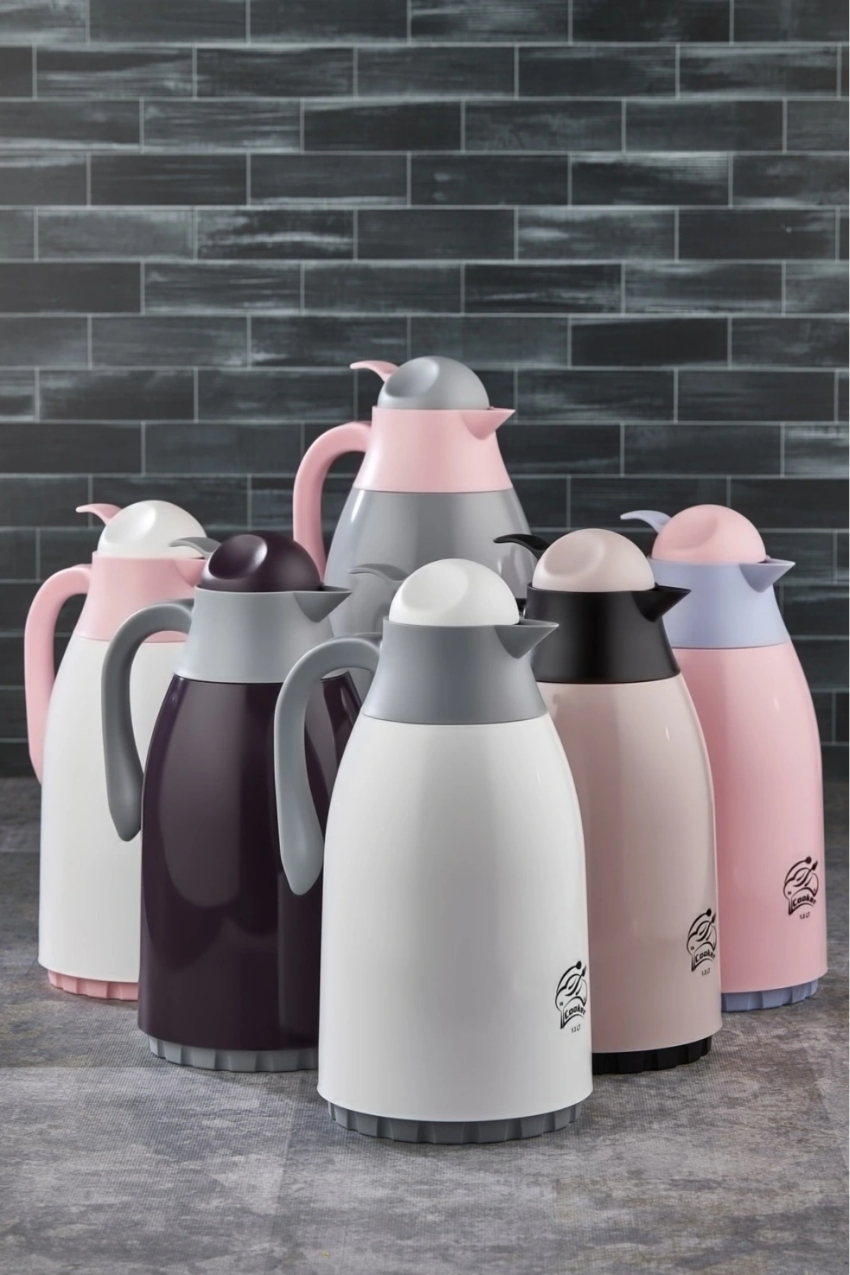 CKR-2018 1.3LT RENKLİ CAM TERMOS (5047)