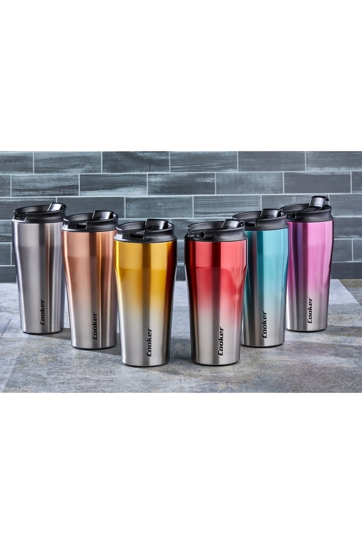 CKR-2049 400ML.ÇELİK MUG TERMOS BARDAK ÇİFT RENK (5047)