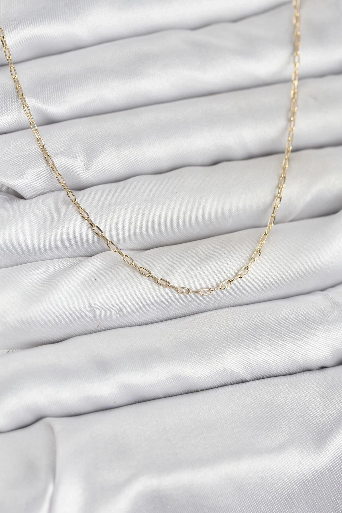 CM 14K Gold Renk Ataç Zincir Model 60 cm Kadın Kolye