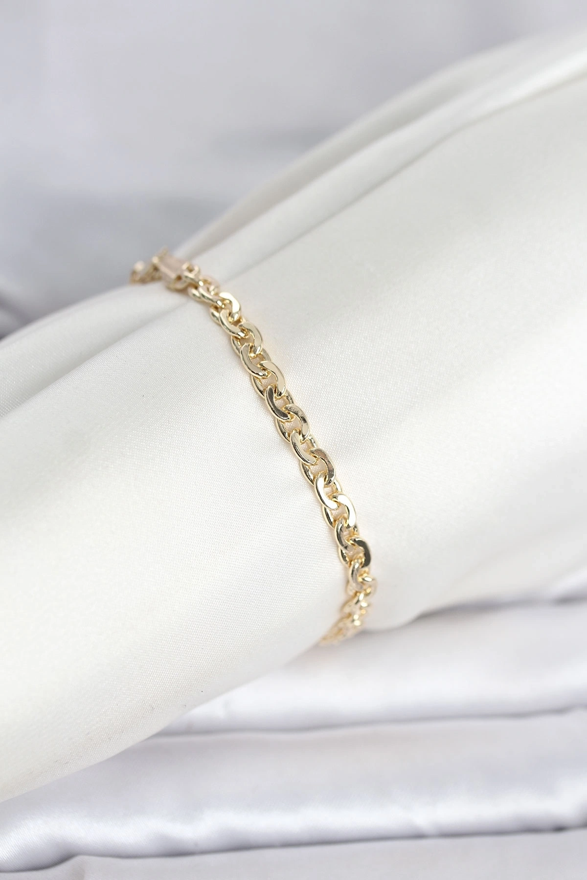 CM 14K Gold Renk Zincir Model Kadın Bileklik