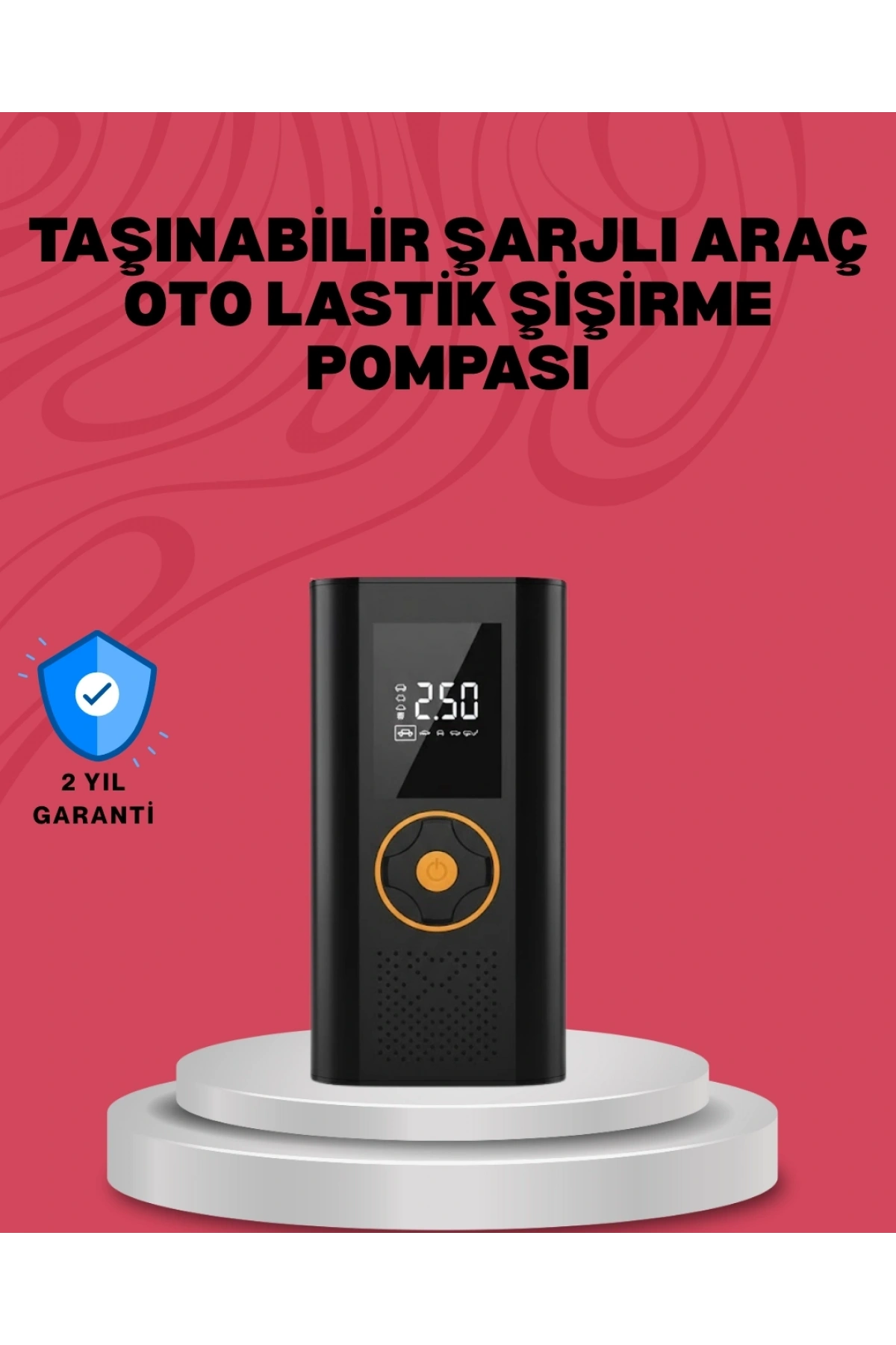 Çok Amaçlı Dijital Lastik Pompası Araç Bisiklet Top Uyumlu