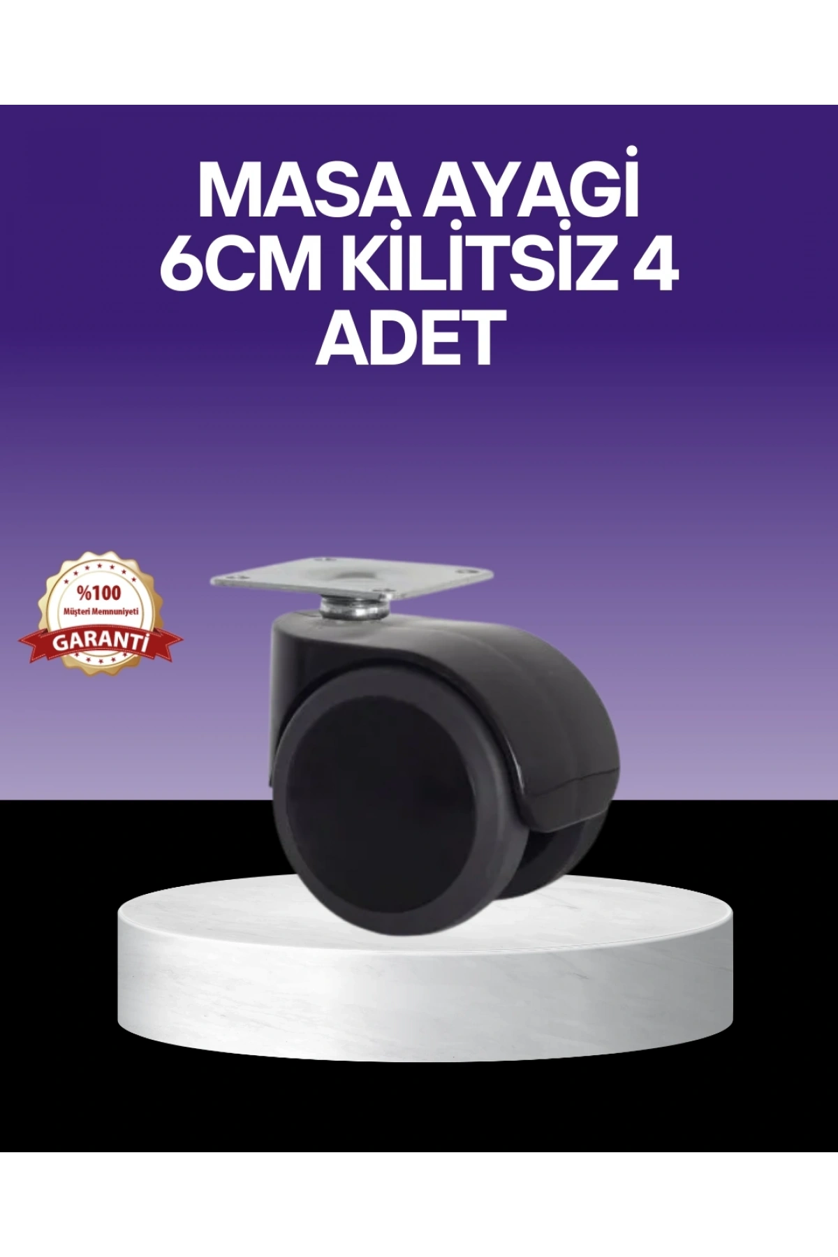 Çok Amaçlı Kilitsiz Masa Ayağı Tekerleği 6 cm