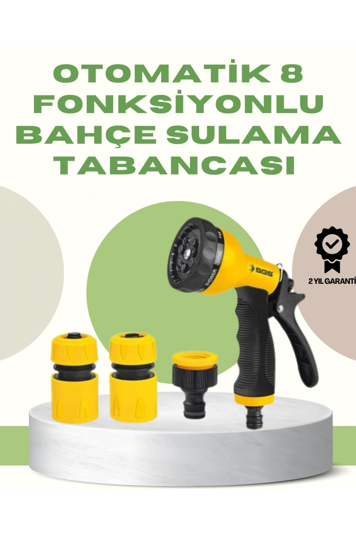 Çok Fonksiyonlu Bahçe Sulama Tabancası Ergonomik Basınçlı Sprey