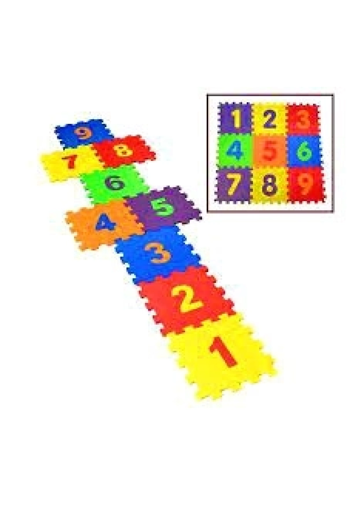 ÇOK  RAKAMLI 9 PARÇA SOFT YER MATI KAROSU (5047)