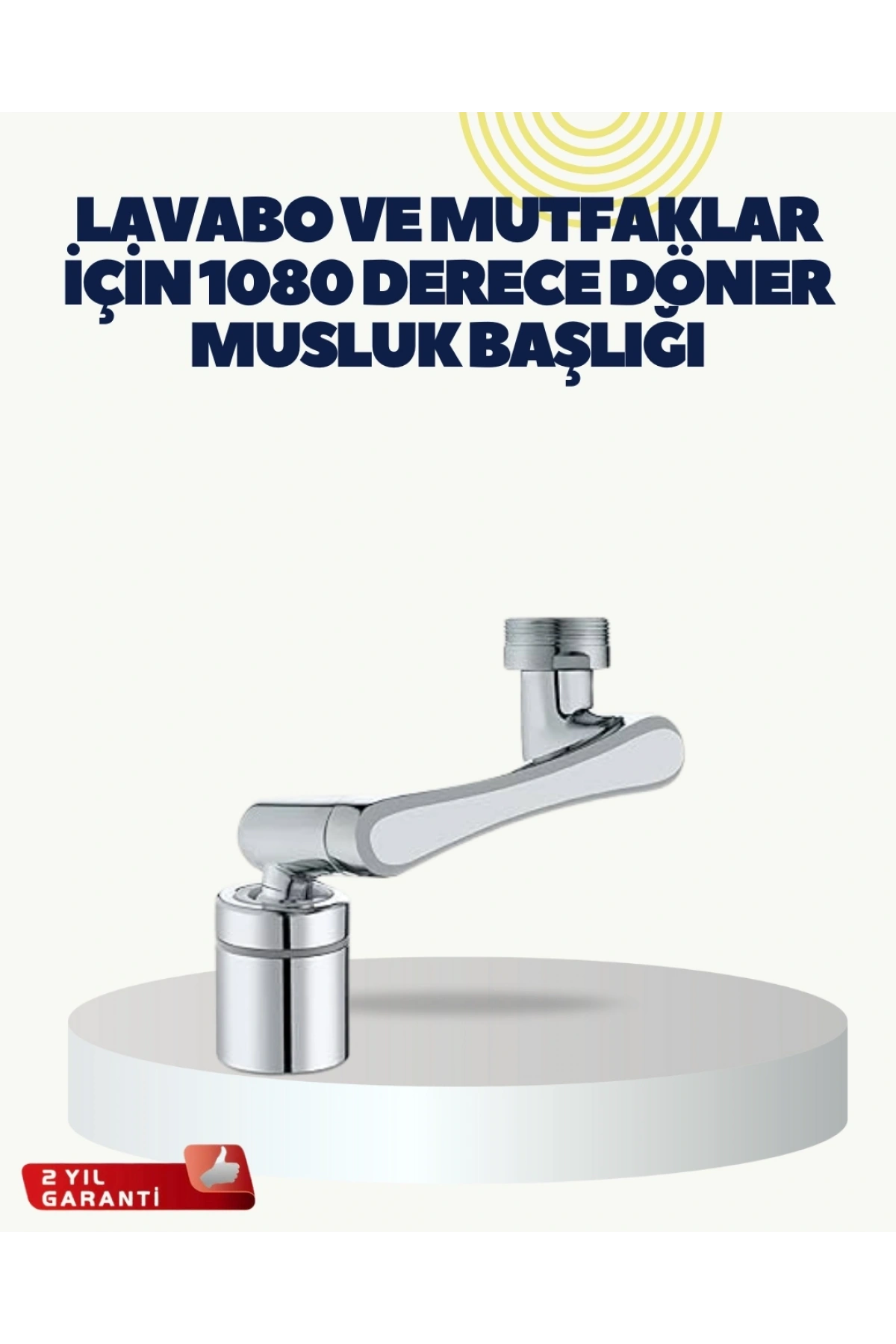 Çok Yönlü Dönebilen Musluk Başlığı 2 Fonksiyonlu Su Akışı