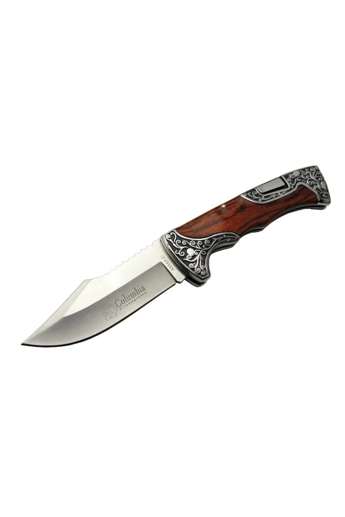 Columbia A3157A Av / Kamp Çakı 23 cm - Gül Ağacı İşlemeli Saplı