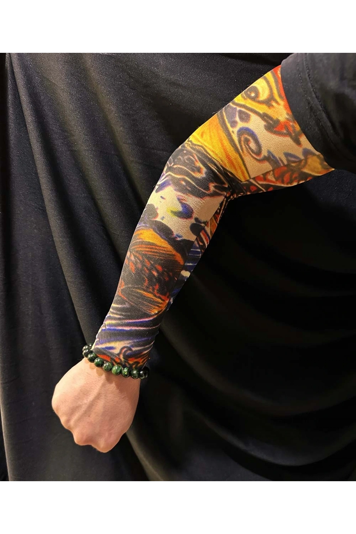 Çorap Dövme Giyilebilir Kol Bacak Dövmesi Likralı 2 Adet Model 27 (5047)