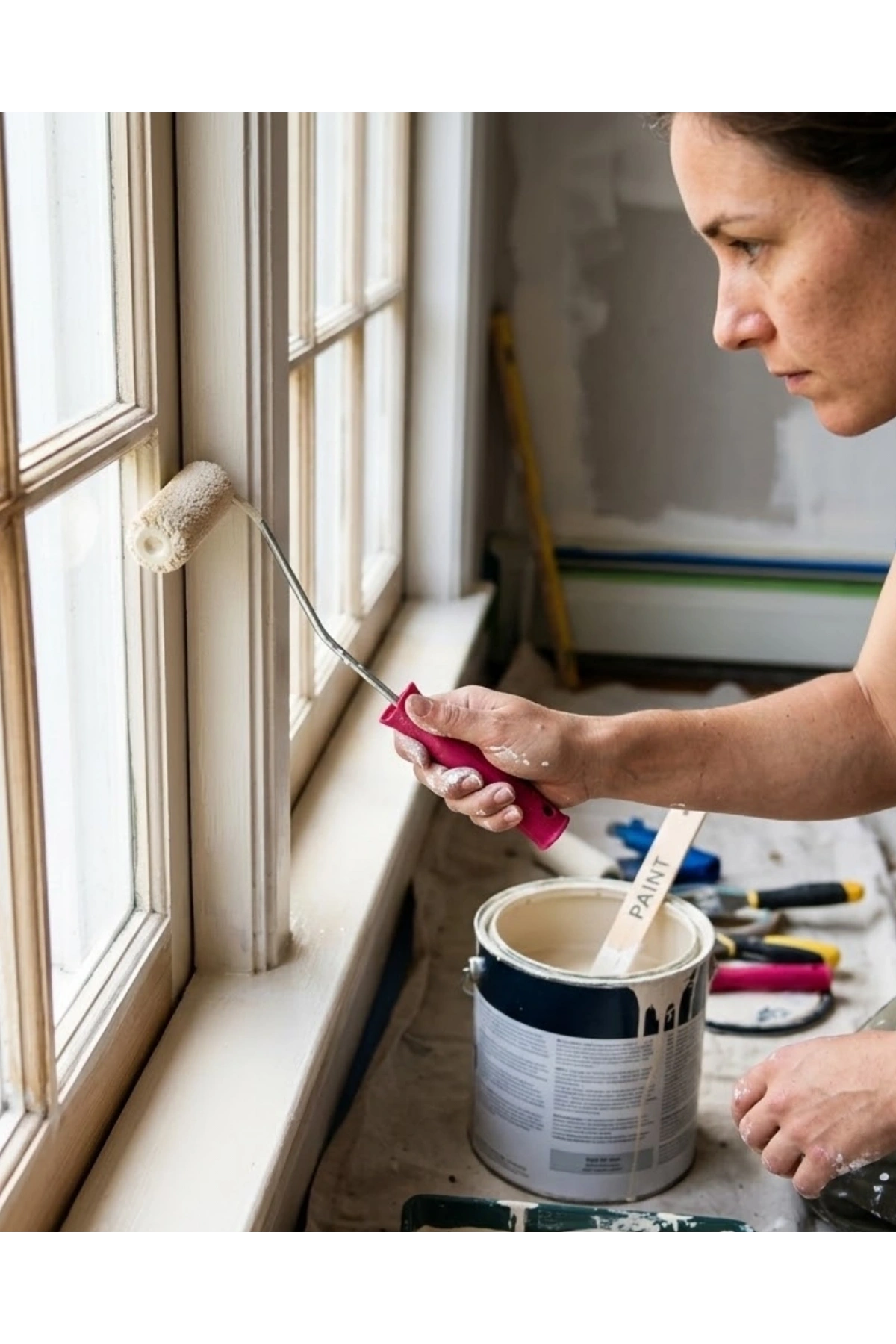 Dar Alan Boyama Rulosu 10 Cm Boya Fırça Seti 6 Adet Yedek Rulo Hediyeli