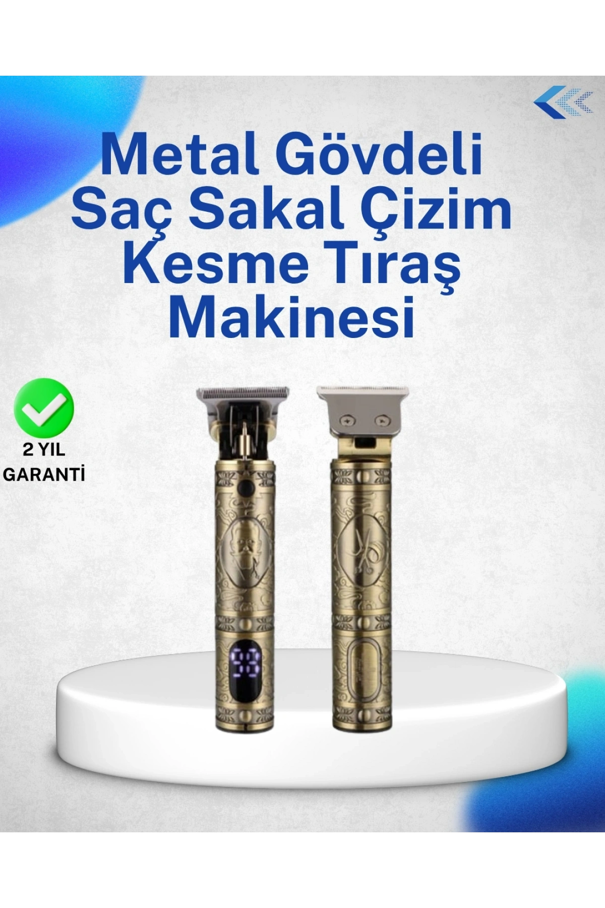 Dayanıklı Çelik Kafa ve Güçlü Motorlu Saç Sakal Makinesi