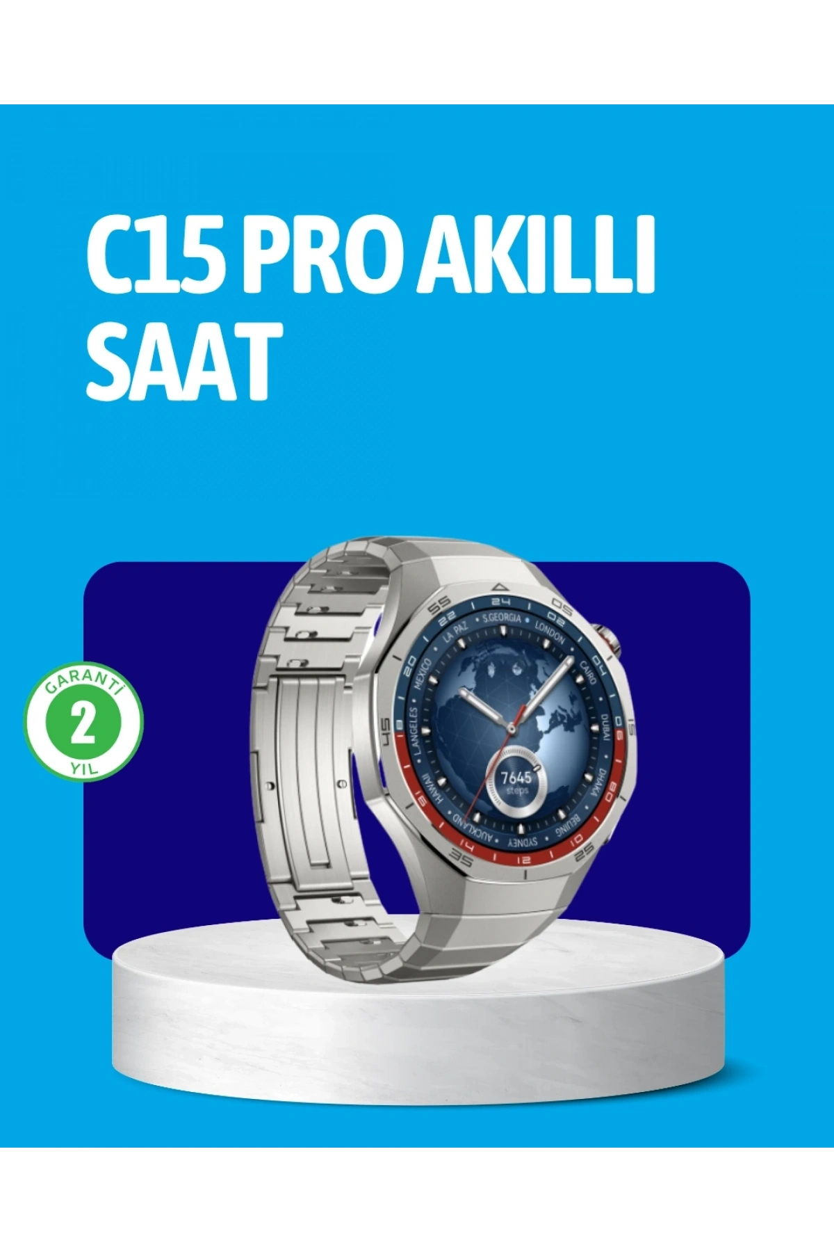 Dayanıklı Kordonlu Şarjlı Akıllı Saat