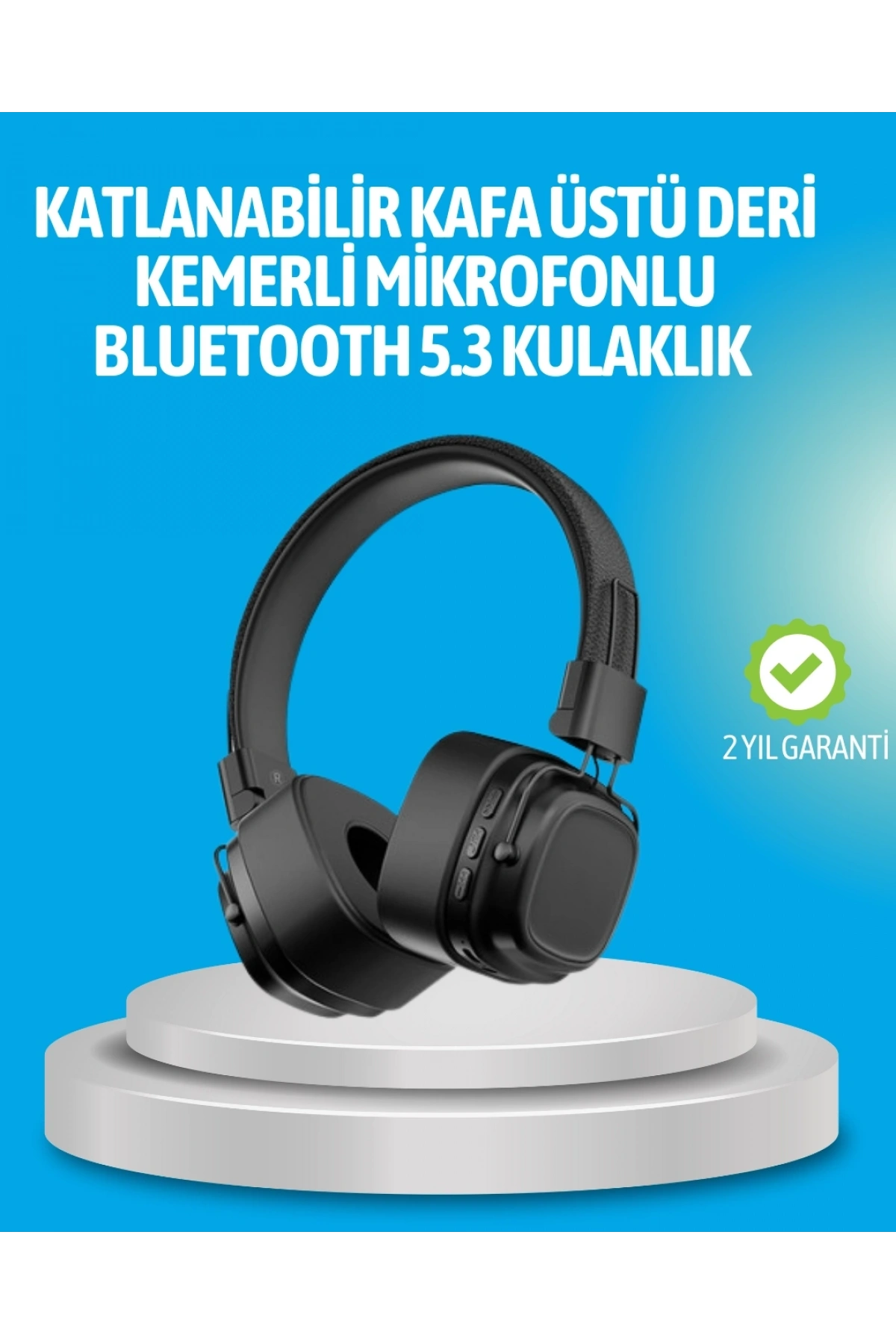 Deep Bass Destekli Kablosuz Katlanabilir Kulak Üstü Kulaklık