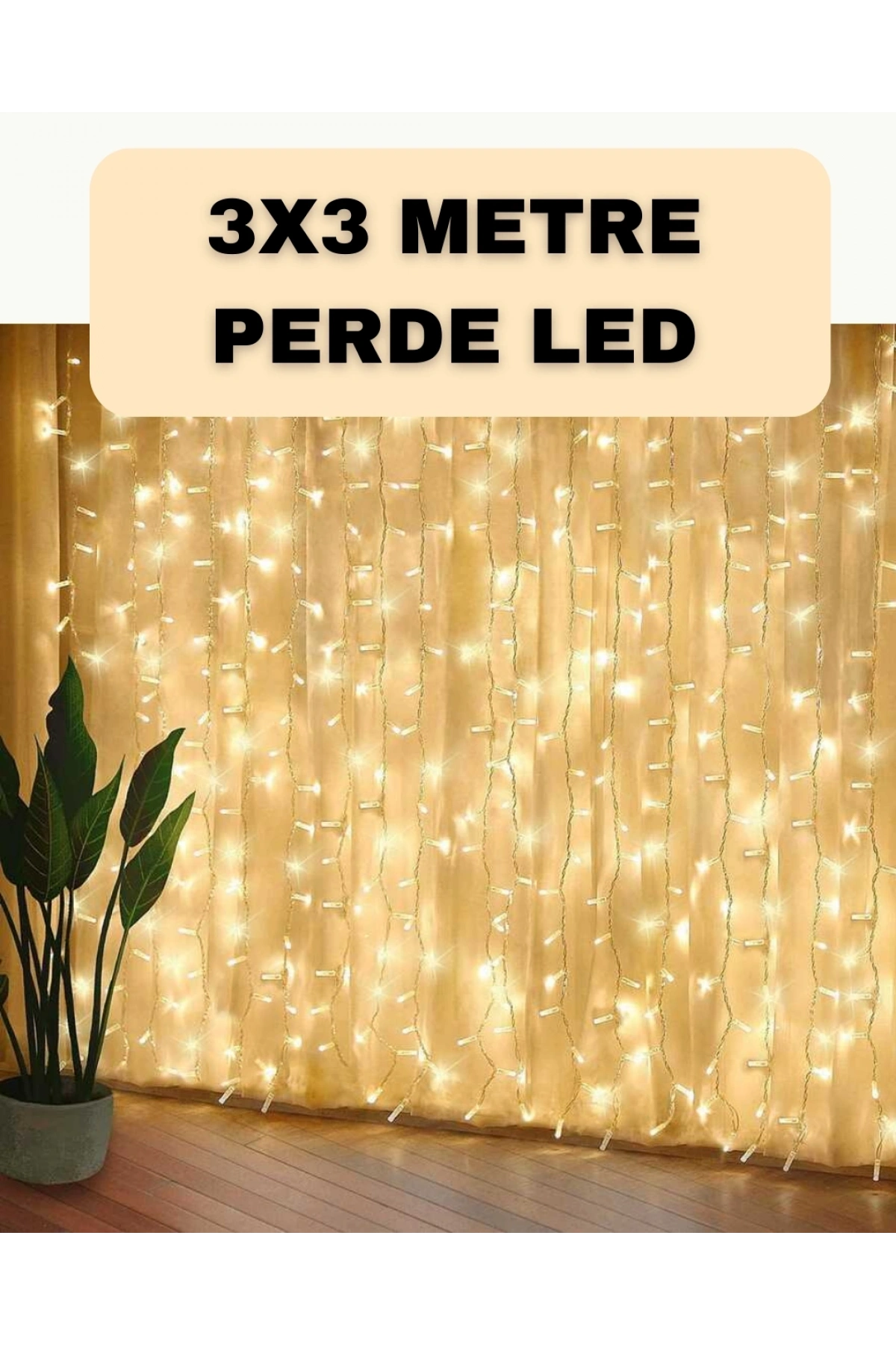 Dekoratif 3x3 LED Perde Işık Şelale Tasarım Enerji Tasarruflu