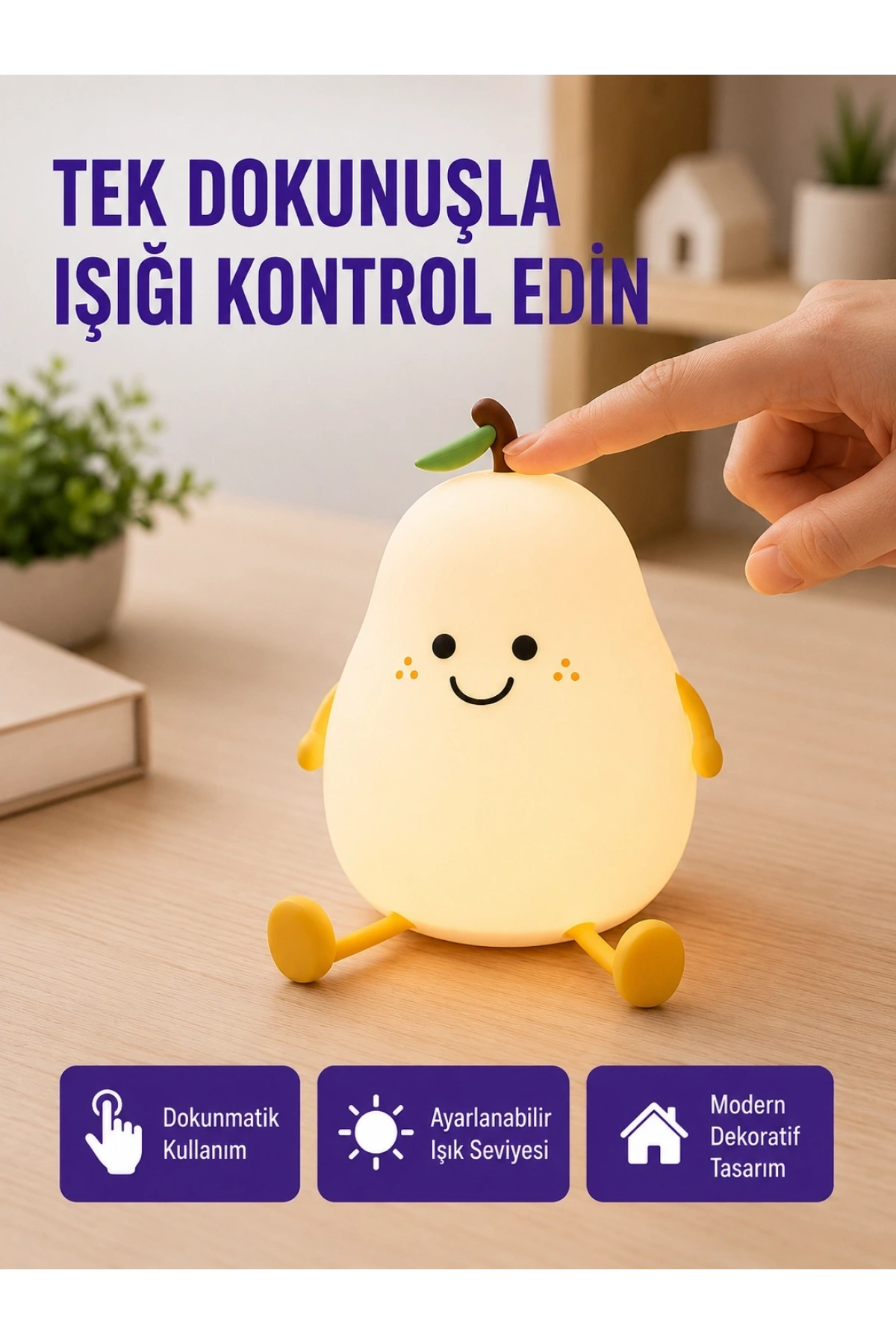Dekoratif Armut LED Lamba Renk Ayarlı Şarj Edilebilir